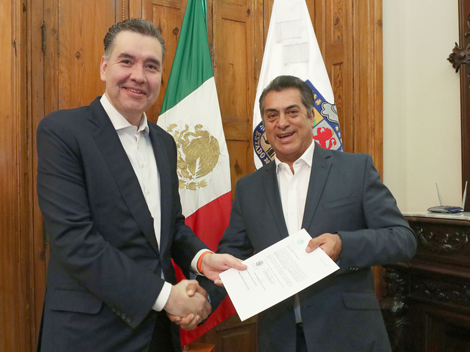 El gobernador Jaime Rodríguez y Waldo Fernández González. (Foto: Especial)