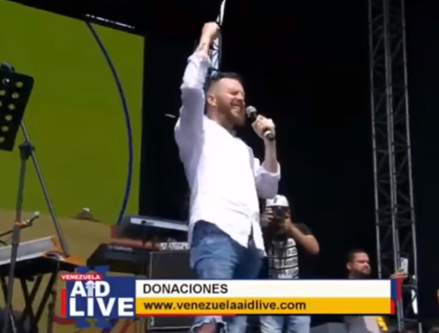 Daniel Habif emocionó a todos los prsentes durante su discurso en el Venezuela Aid Live. (Especial)