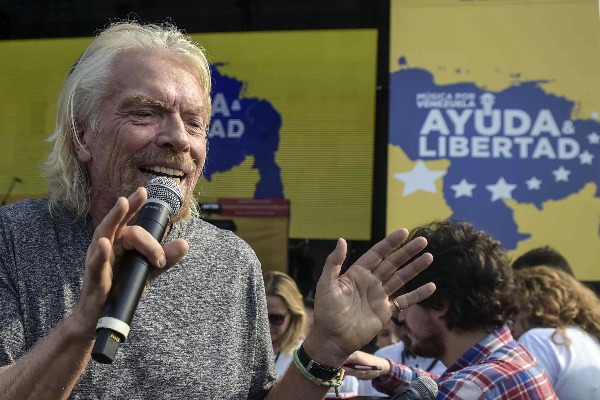 Richard Branson, organizador del Venezuela Aid Live, dice que el concierto es para dar esperanza. (AFP)