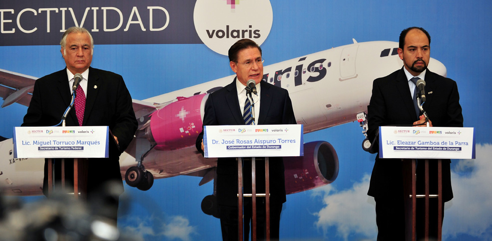 Volaris abrió 3 rutas más en Durango. (Especial)