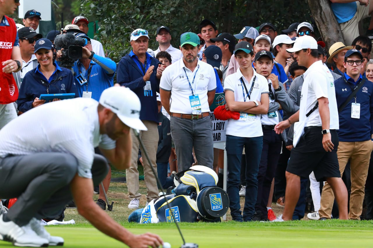 Alejandro Irarragorri  y Dustin Johnson en el WGC México (Iván López)