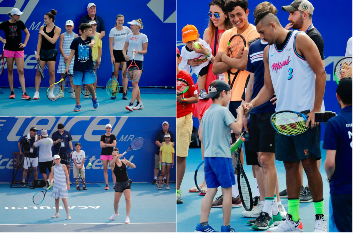 Celebran el Kids Day 2019 en el Abierto Mexicano de Tenis (Twitter @AbiertoTelcel)