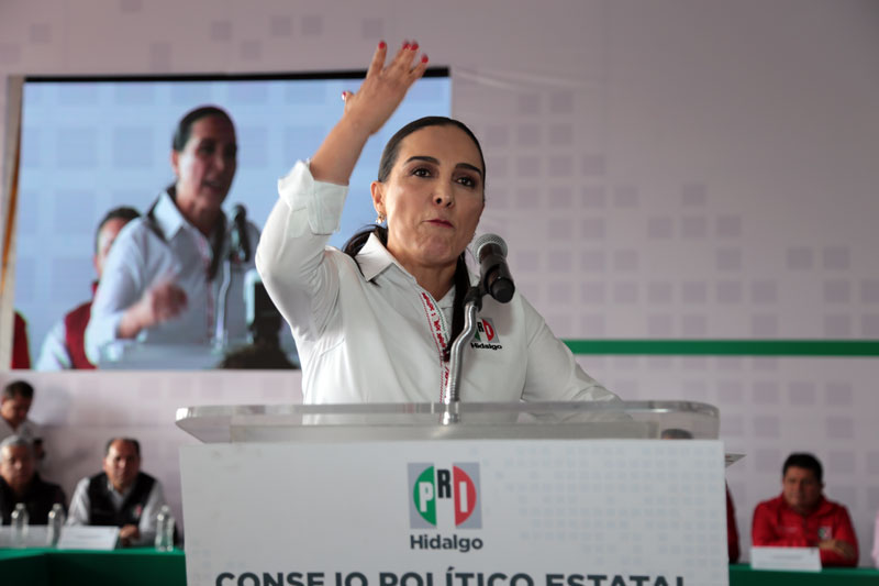 Erika Rodríguez Hernández, presidenta del PRI en Hidalgo. (Maribel Calderón)