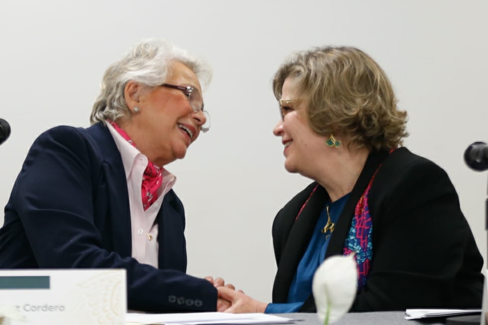 La secretaria de Gobernación felicitó a Nadine Gasman por su nombramiento en el Inmujeres (Araceli López)