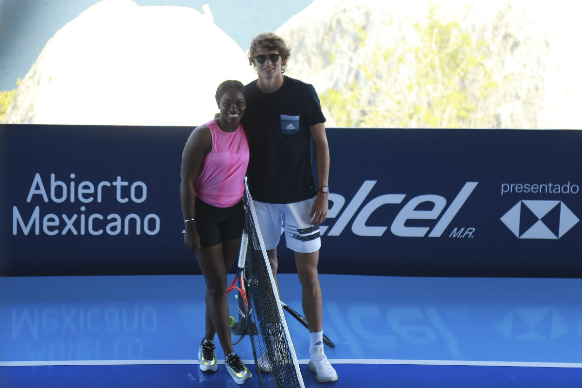 Sloane Stephens y Alexander Zverev dan el banderazo inicial del AMT 2019 (Iván López)