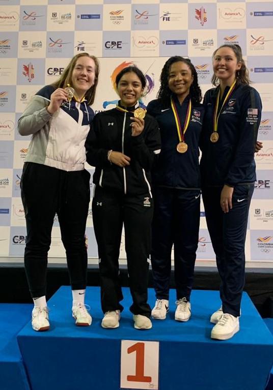 Oro para mexicana Natalia Botello en el Campeonato Panamericano Junior y Cadete de Bogotá,  Colombia (Twitter @COM_Mexico)