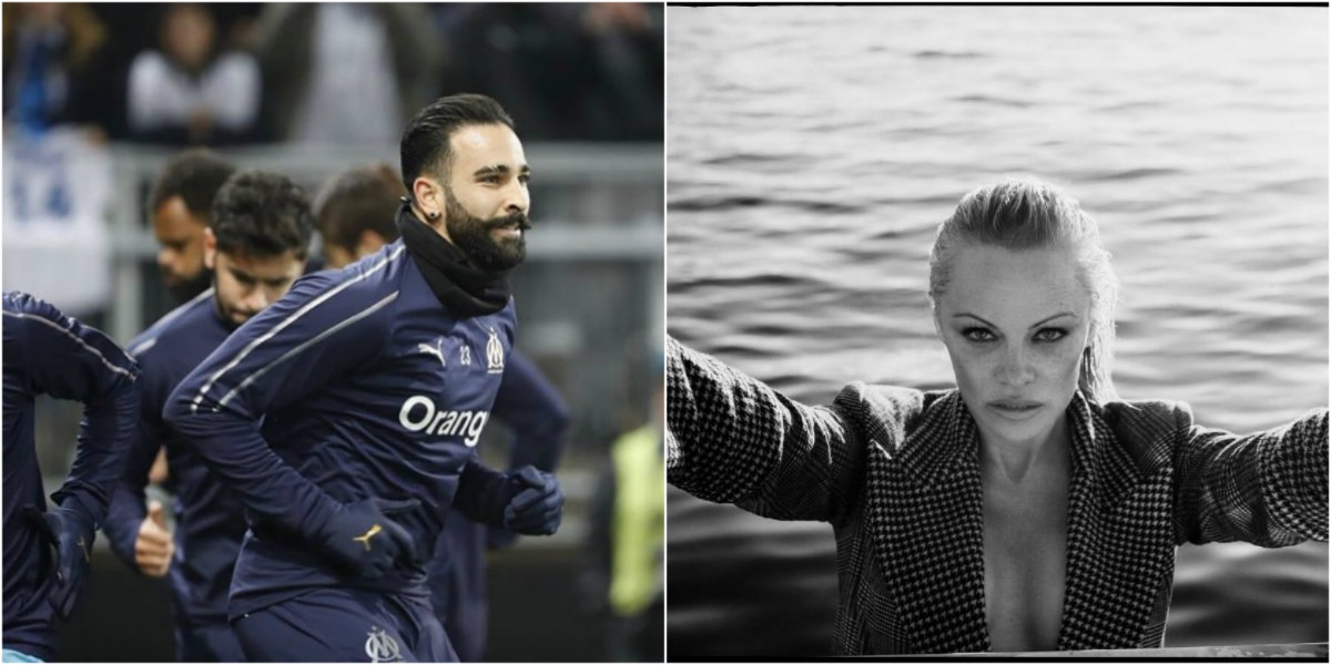 Pamela Anderson y Adil Rami (Instagram: @pamelaanderson y @adilrami)