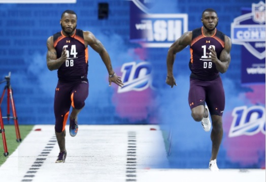 Zedrick Woods y Jamel Dean tuvieron las mejores marcas este año en la prueba de las 40 yardas (AFP)