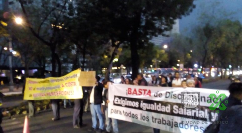 Bloqueo en Mazaryk. (Tomada de @OVIALCDMX)