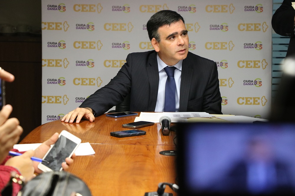 Mario Alberto Garza Castillo, consejero presidente de la CEE. (Orlando Maldonado)