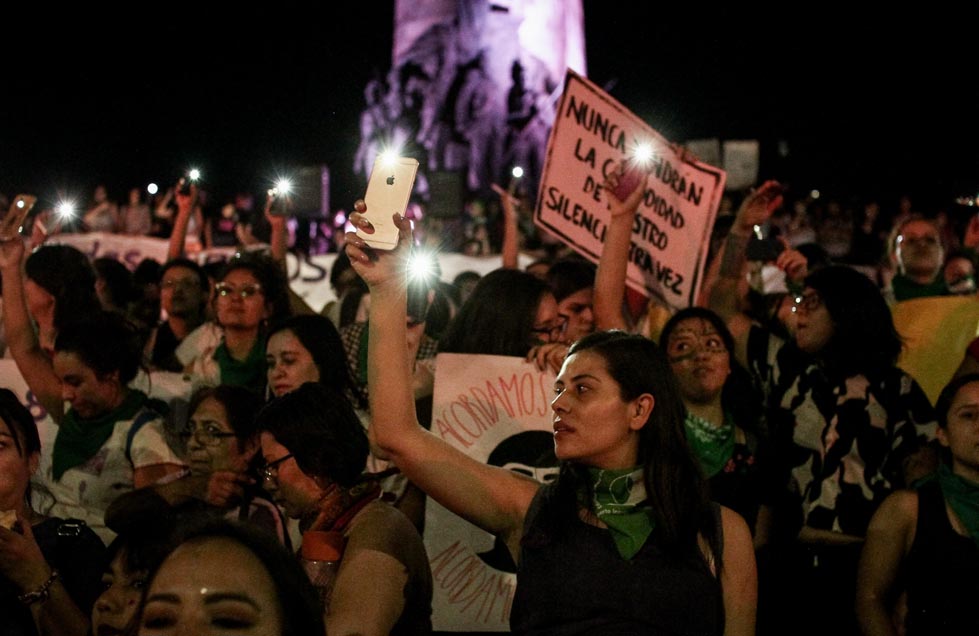 Marcha del Día de la Mujer en Guadalajara (Cortesía Franco González)
