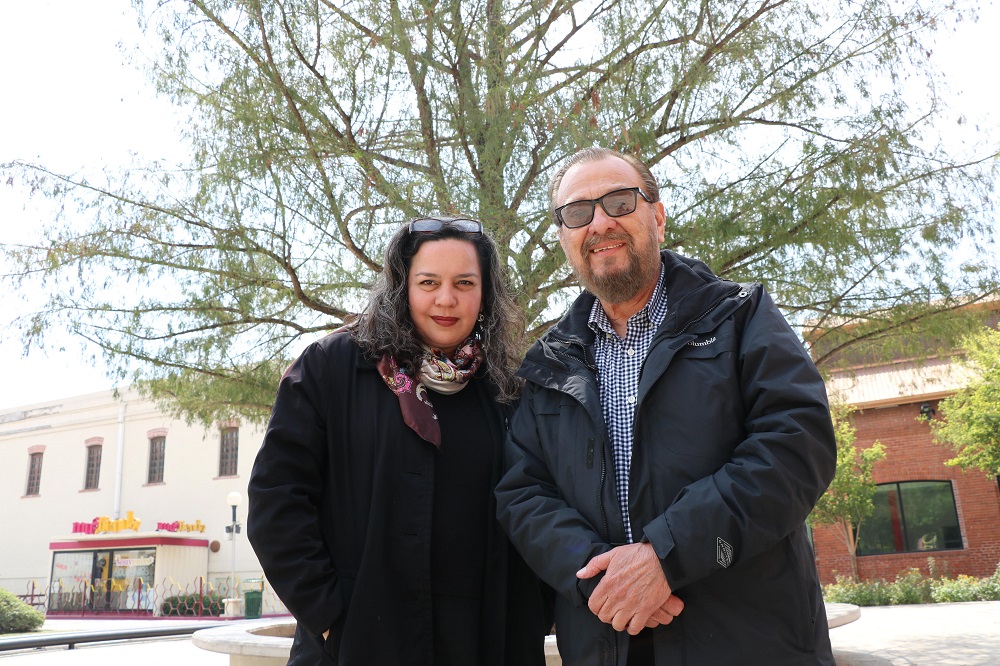Rosana Covarrubias y Sergio Rodríguez, coordinadores del Día del Patrimonio de Nuevo León. (Gustavo Mendoza)