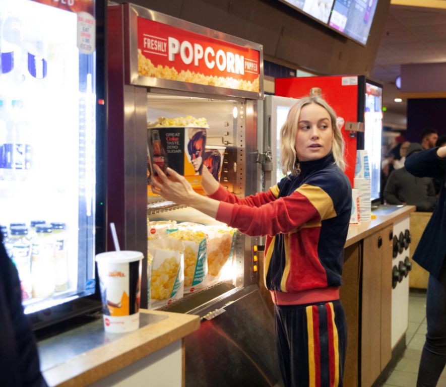 Brie Larson en el estreno de 'Capitana Marvel' (Twitter).