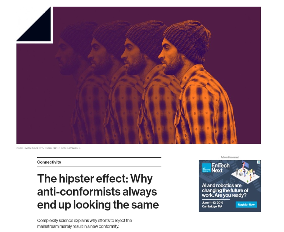 El estudio investigó por qué todos los hipsters se veían igual y lo comprobó. (MIT Tech Review)