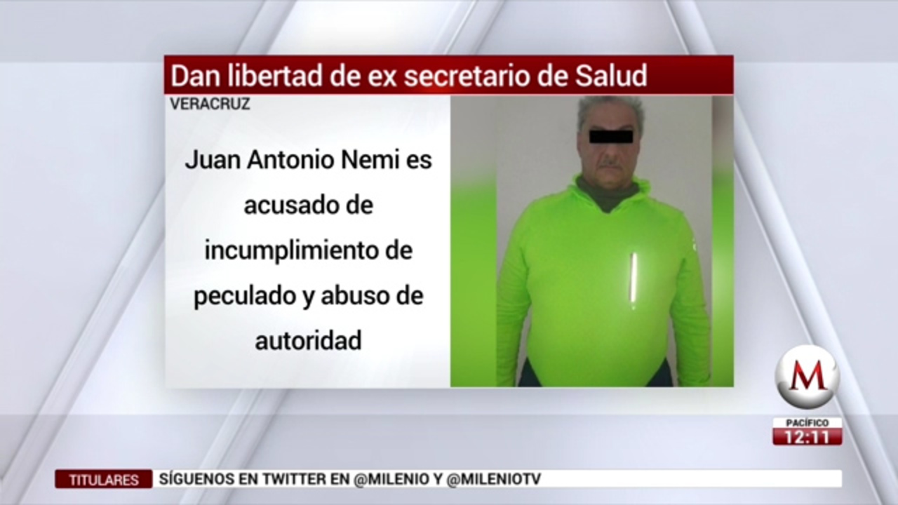 Liberan a ex secretario de Salud de Javier Duarte