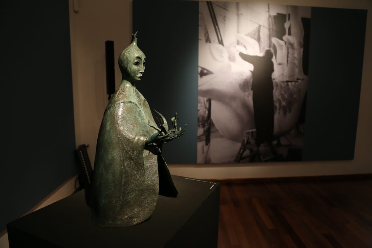 Escultura que conforma la exposición de Leonora Carrington. (Jorge Sánchez)