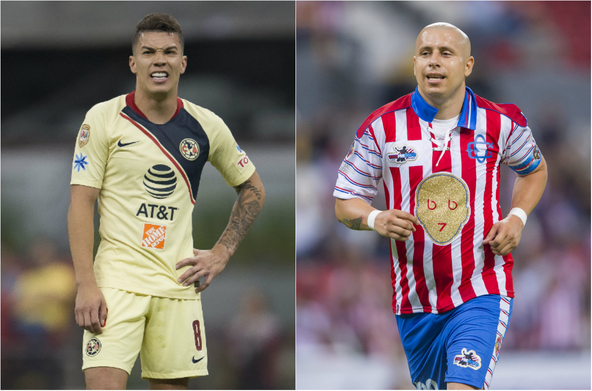 Mateus Uribe, jugador de América y 'Bofo' Bautista, ex jugador de Chivas (Mexsport)