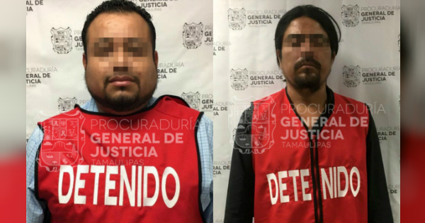 José Guadalupe “N” y Gerardo “N”, tras su detención por parte de la Policía Investigadora.