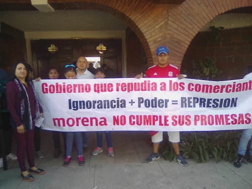 La protesta se realizó esta mañana. (Especial)