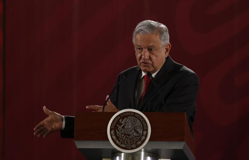 Andrés Manuel López Obrador, durante su conferencia matutina. (Héctor Téllez)