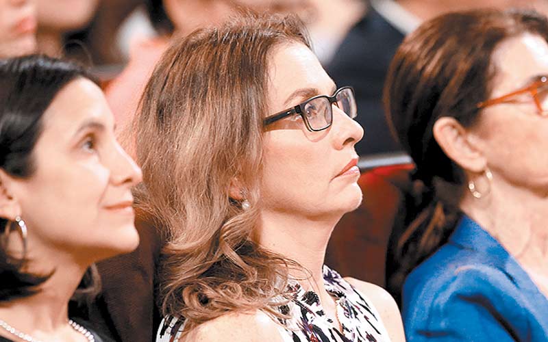 Beatriz Gutiérrez Müeller asistió al acto. (Foto: Nelly Salas)