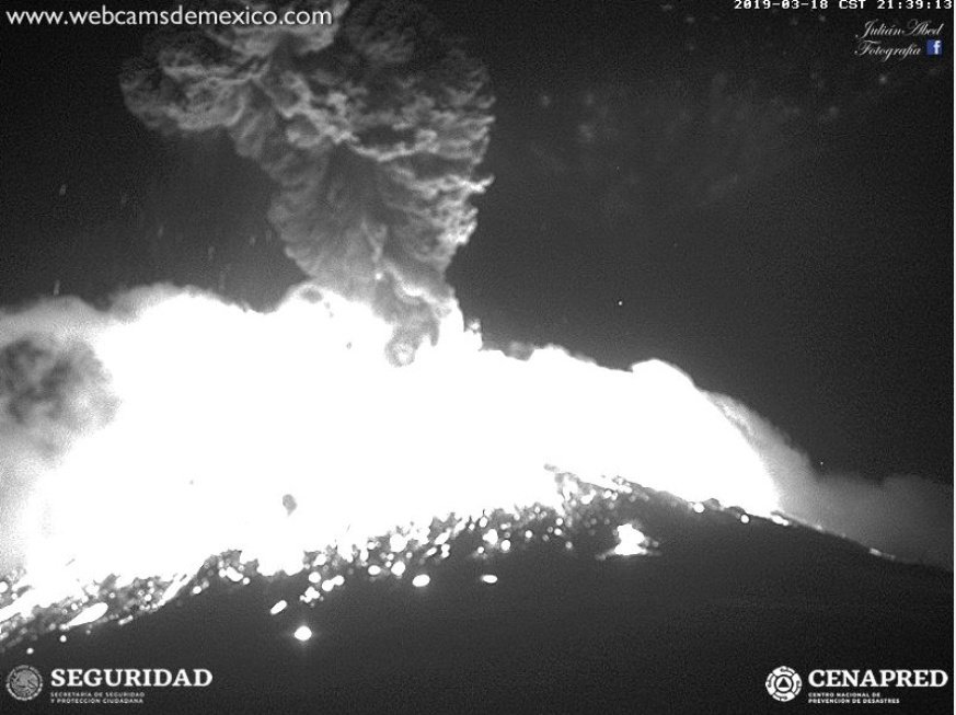 La explosión fue escuchada en comunidades vecinas. (Cenapred)