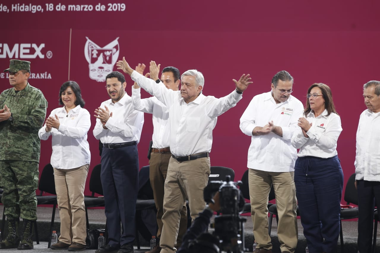 El Presidente encabeza un evento en Hidalgo. (Héctor Téllez)