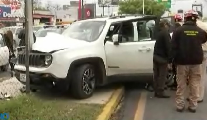 Choque múltiple en carretera Miguel Alemán- Grupo Milenio