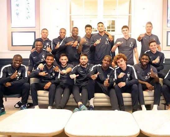 La selección francesa presume anillos de campeón (Instagram @paulpogba)