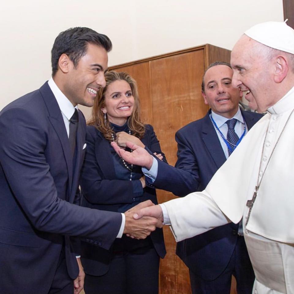 Carlos Rivera es nombrado embajador por el Papa Francisco (Instagram)