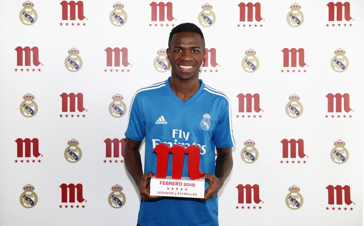 Aficionados eligen a Vinicius Jr. como el mejor jugador del Real Madrid de febrero (Twitter @futbolmahou)
