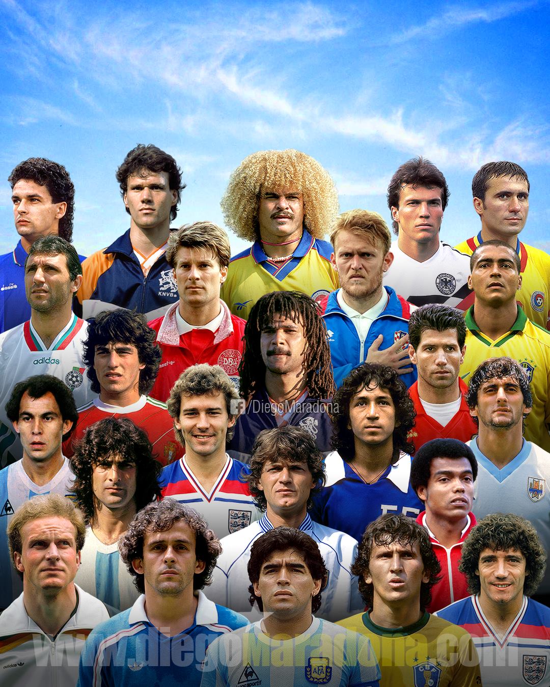 Los rivales contra los que compitió Diego Maradona en su época (Instagram @maradona)