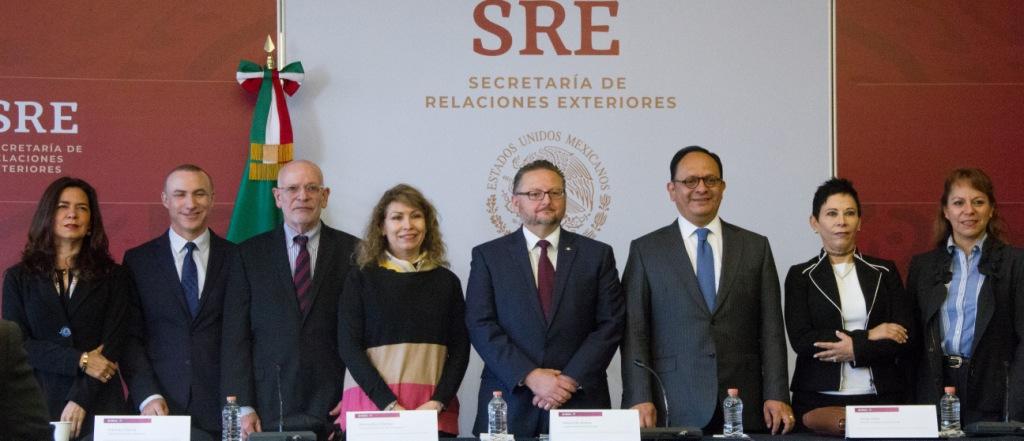Los cónsules en conferencia de prensa en la Secretaría de Relaciones Exteriores (Cuartoscuro)