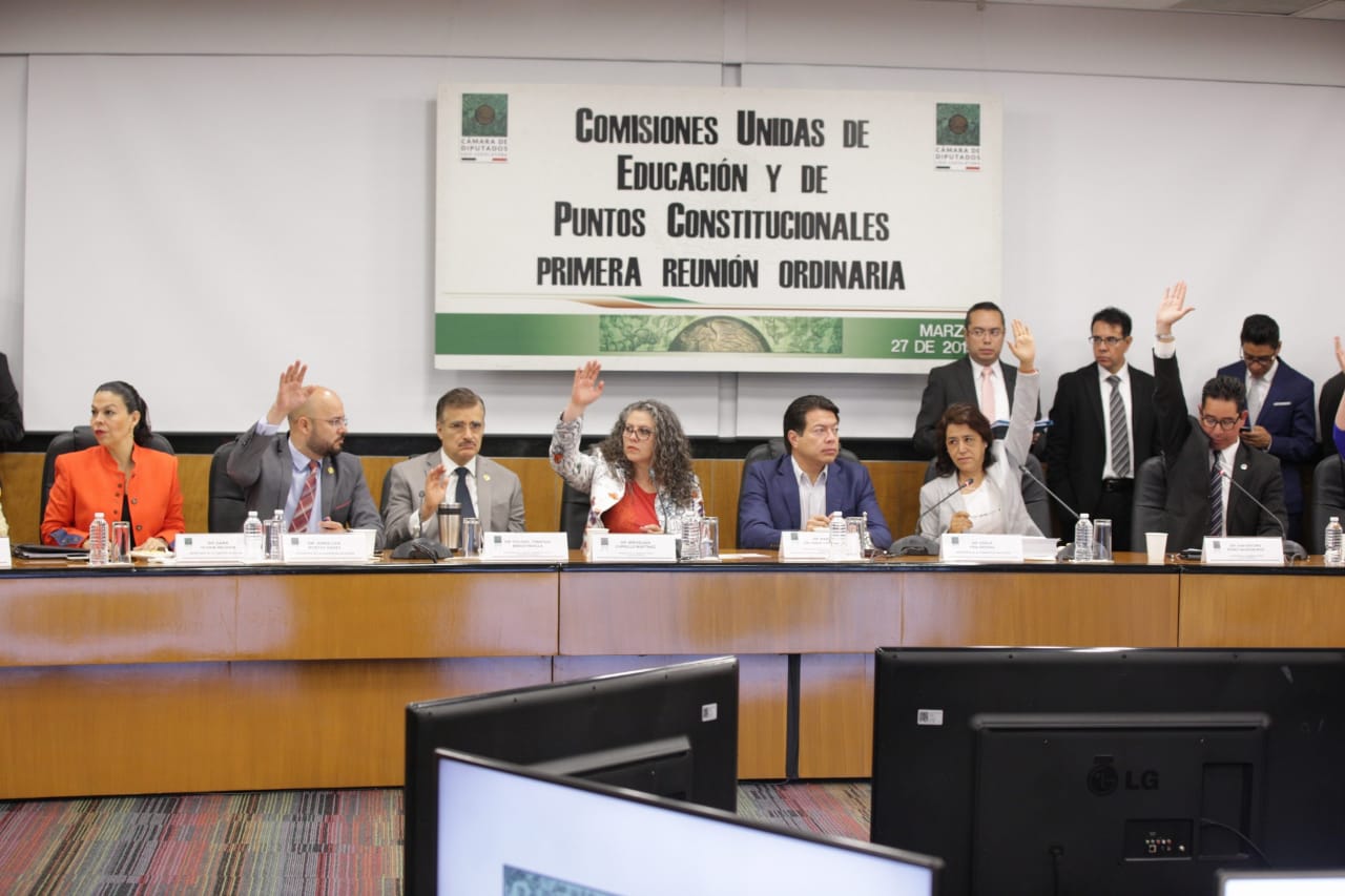 Después de tres intentos fallidos, las comisiones unidas de Educación y Puntos Constitucionales iniciaron sesión. (Omar Franco | Milenio)