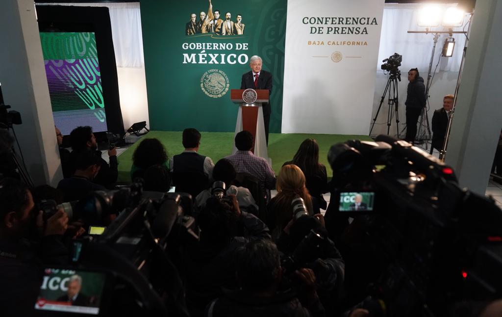 El presidente Andrés Manuel López Obrador aseguró que en Tijuana  se logró una disminución considerable de los delitos de homicidio (Presidencia)