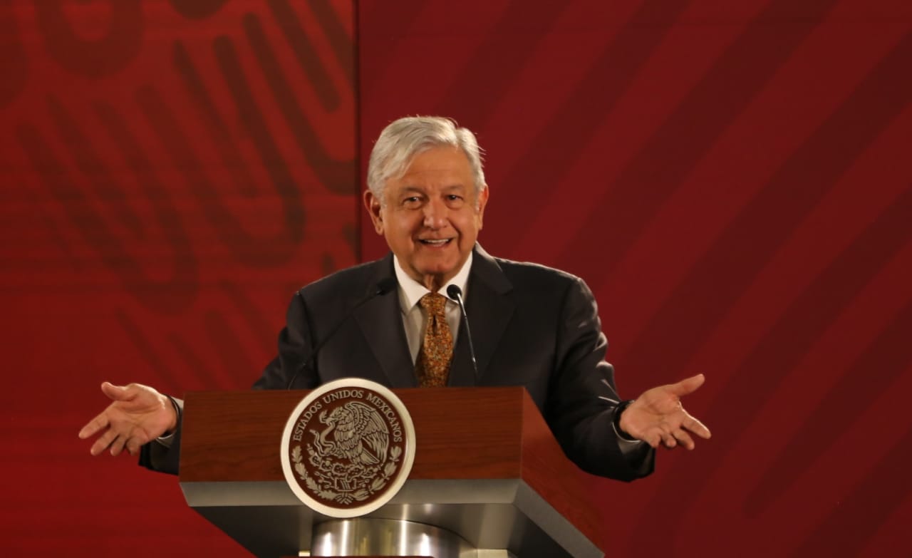 AMLO durante su conferencia matutina. (Javier Ríos)
