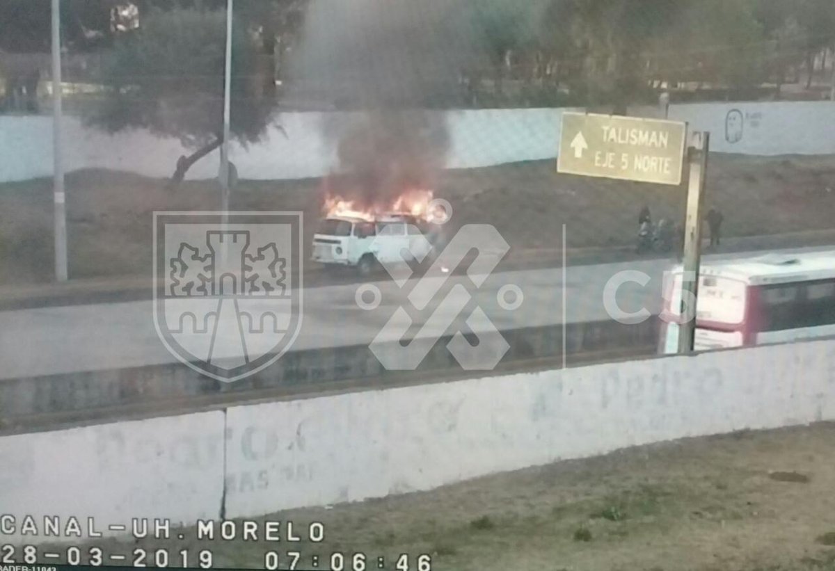 El incendio fue reportado a las 08:10 horas a través del sistema de cámaras del C5. (Tomada de @C5_CDMX)
