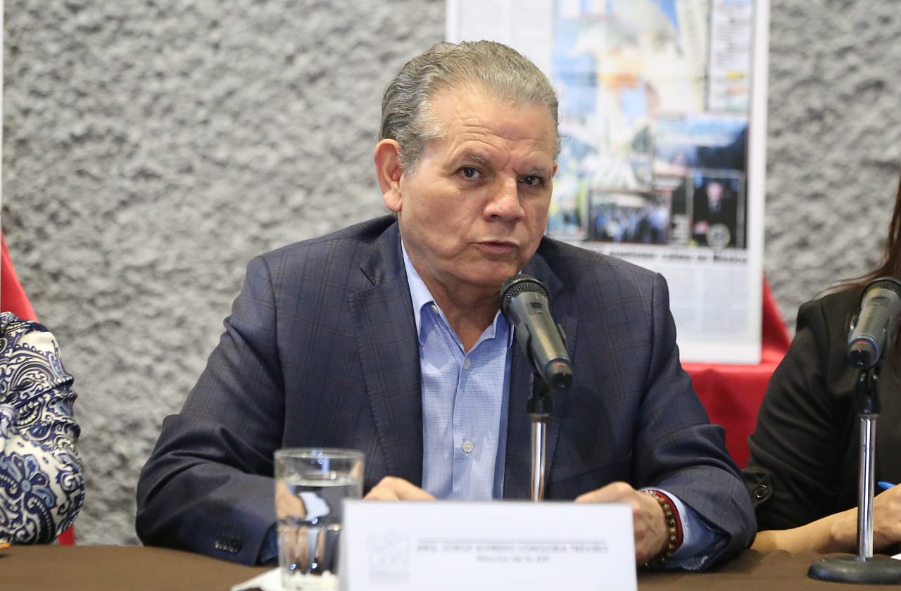 El director de la Agencia Estatal del Transporte, Jorge Longoria. (Leonel Rocha)