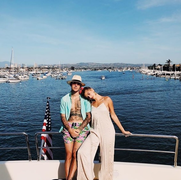 Justin Bieber  y Hailey (Instagram).