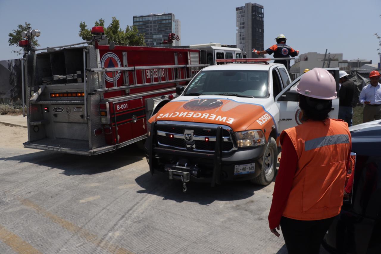 La obra a cargo de la empresa Bagà Grand Barrio, donde se construyen departamentos, está acordonada  (Andrés Sánchez)