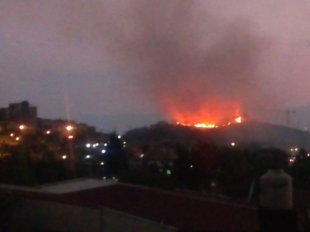 Incendio en la Gustavo A. Madero. (Especial)