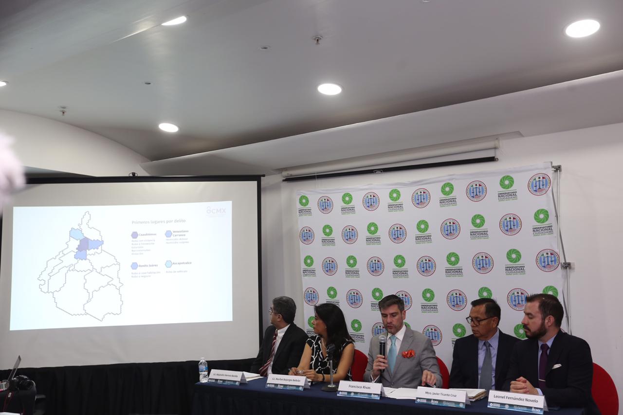 Presentación del  “Reporte sobre incidencia delictiva en la capital del país 2018”. (Nelly Salas)