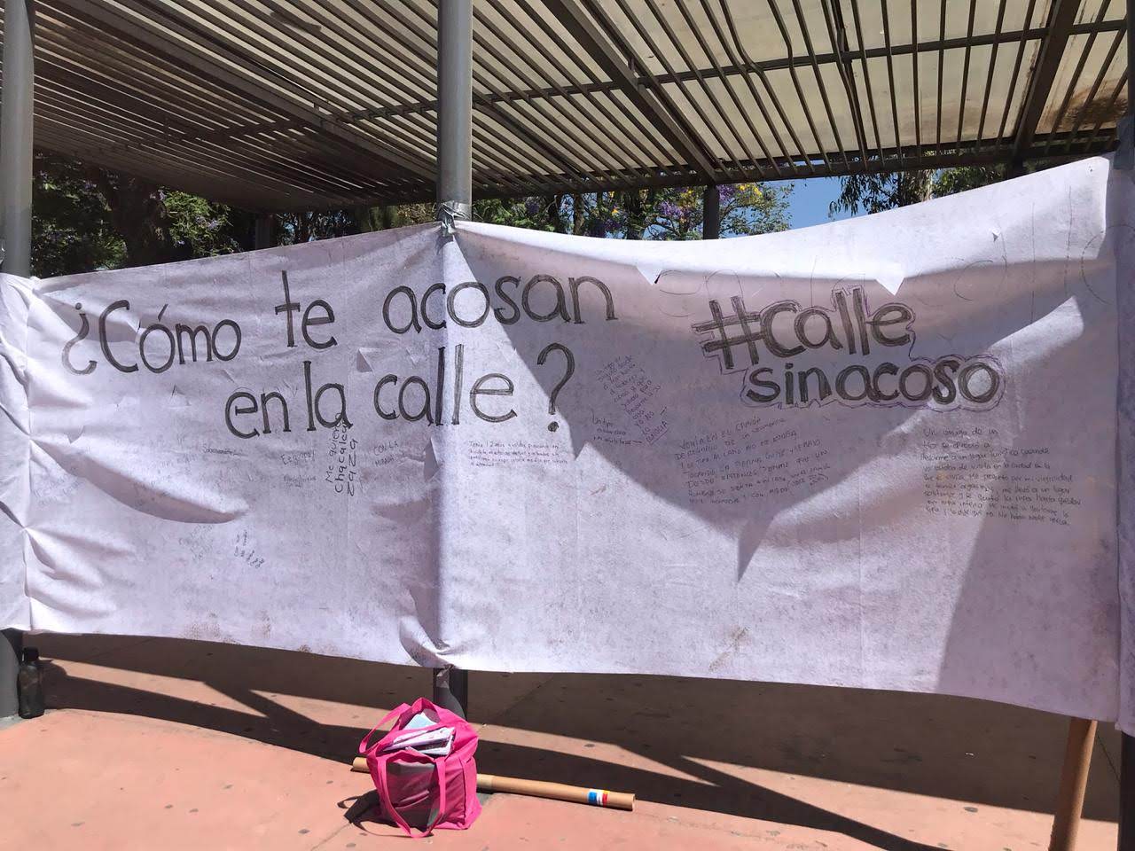 Un grupo de mujeres, en su mayoría jóvenes, utilizaron la Vía RecreActiva para condenar el acoso sexual que se comete en las calles (Jorge Martínez)