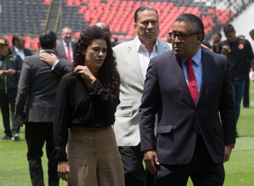 Luisa María Alcalde, secretaria del Trabajo, y Horacio Duarte, subsecretario de Empleo. (Cuartosuro)