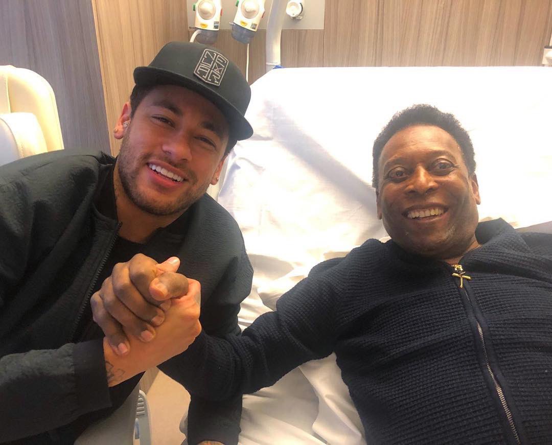 Neymar visitó a Pelé en el hospital (Twitter: Neymar Jr)
