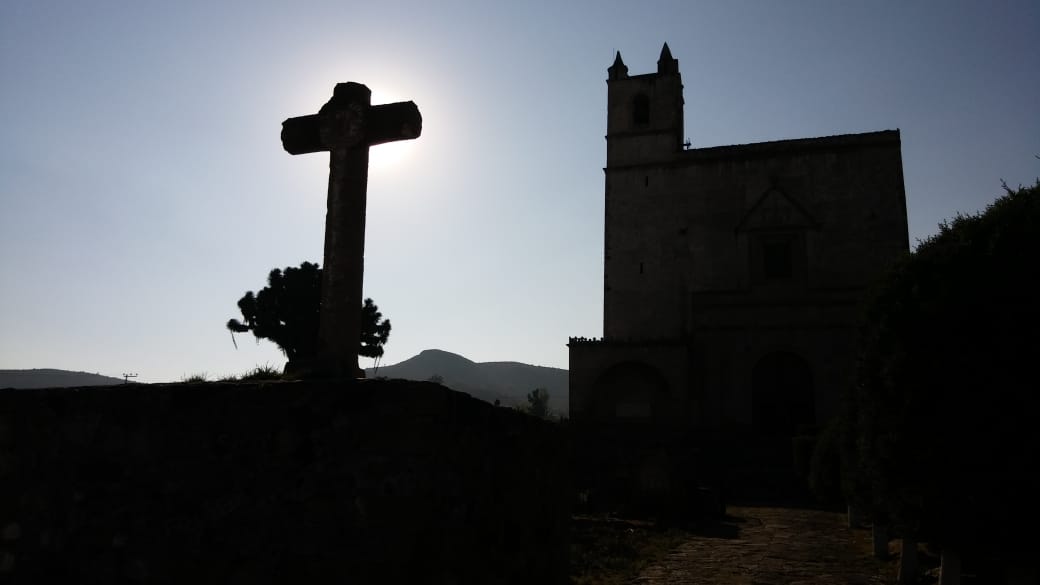 Ex Convento de San Andrés Apóstol, en Epazoyucan. (Elizabeth Hernández)