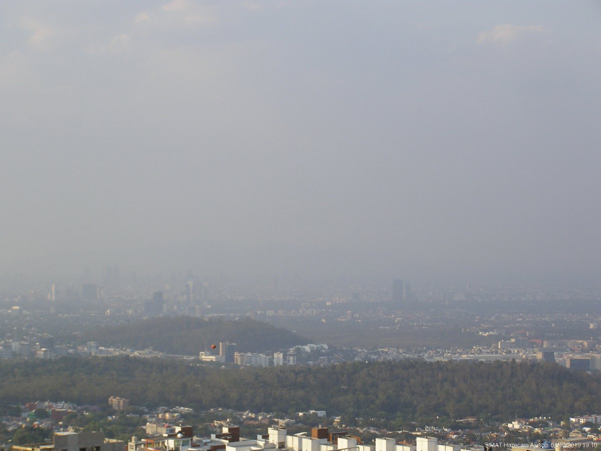 Contaminación en el Valle de México. (Tomada de @Aire_CDMX)