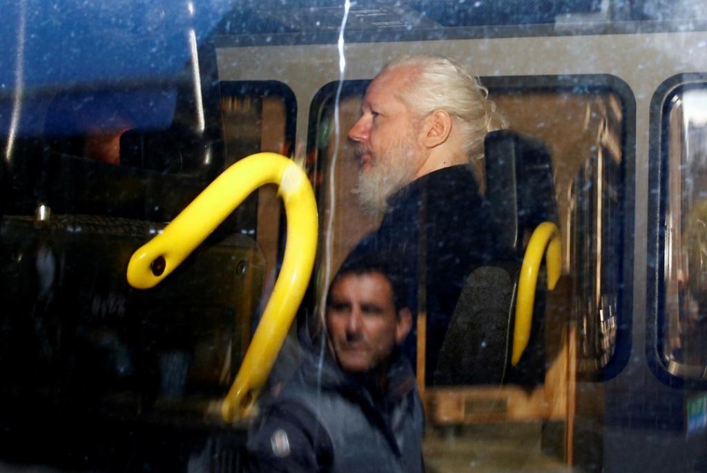 Assange, que fue detenido esta mañana por la policía británica en la embajada de Ecuador en Londres. Reuters