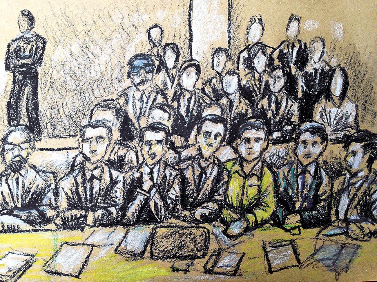 Comparecencia en el Centro de Justicia Penal Federal, en el Reclusorio Preventivo Sur de la capital. (Mauricio Ledesma)