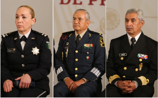 Integrantes de la Coordinación Operativa Institucional de la Guardia Nacional. (Especial)